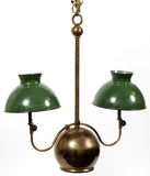 Charming Brass Hanging Oil Lamp, Late 19th Century!! - Old Europe Antique Home Furnishings