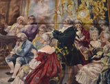 Spain Louis XV Style Painted Tapestry, early 1900s ( 1921) - Old Europe Antique Home Furnishings