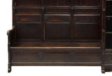Spanish Gothic Style Carved Hall Bench With Cabinet 19th Century ( 1800s!! - Old Europe Antique Home Furnishings