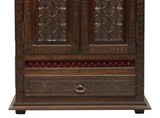 Handsome Spanish Figural Carved Pine Armoire!! - Old Europe Antique Home Furnishings