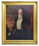 Handsome Pair of Extraordinary Monumental British Portraits early 19th C. (1800s) - Old Europe Antique Home Furnishings