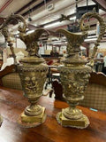 Garnitures, Bronze French Pair, French Bronze, Ewer-Form, 20th C.,Gorgeous Pair! - Old Europe Antique Home Furnishings