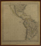 Antique Map, North and South America, Circa 1840, Neat Collector's Items!! - Old Europe Antique Home Furnishings
