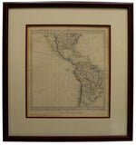 Antique Map, North and South America, Circa 1840, Neat Collector's Items!! - Old Europe Antique Home Furnishings