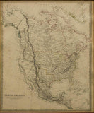 Antique Map, North America & Russian Alaska, 1843, 1800s 19th Century!! - Old Europe Antique Home Furnishings