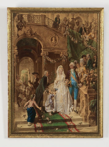 Carl Herpfer, late 19th c. chromolithograph, stamped ( 1800s ) - Old Europe Antique Home Furnishings