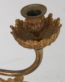 Gothic Gilt Bronze Floor Standing Candleabra, Antique, Beautiful Home Decor!! - Old Europe Antique Home Furnishings