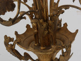 Gothic Gilt Bronze Floor Standing Candleabra, Antique, Beautiful Home Decor!! - Old Europe Antique Home Furnishings