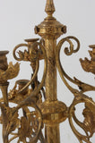 Gothic Gilt Bronze Floor Standing Candleabra, Antique, Beautiful Home Decor!! - Old Europe Antique Home Furnishings