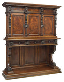 Antique Sideboard, Continental Style, Baroque Figural Carved, 19th Century ( 1800s ), Very Handsome!! - Old Europe Antique Home Furnishings