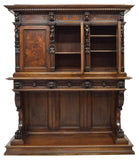 Antique Sideboard, Continental Style, Baroque Figural Carved, 19th Century ( 1800s ), Very Handsome!! - Old Europe Antique Home Furnishings
