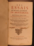 Antique Essays of Michel de Montaigne in French, 1659, 17th Century ( 1600s )!!! - Old Europe Antique Home Furnishings