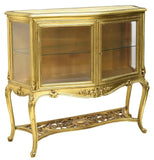 GORGEOUS ITALIAN ROCOCO GILTWOOD VITRINE, early 1900s!!! - Old Europe Antique Home Furnishings