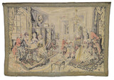 LOUIS XVI STYLE MACHINE WOVEN WALL TAPESTRY, ANITIQUE - Old Europe Antique Home Furnishings