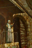 Phenomenal Painting, Eugene Daymude, Oil on Canvas (1925-1995, New Orleans), Street Scene!! - Old Europe Antique Home Furnishings