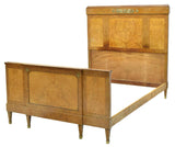 FRENCH EMPIRE STYLE BURL WOOD ORMOLU BED, antique - Old Europe Antique Home Furnishings