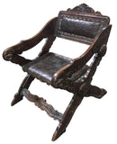 Chair, Gondola Style Italian Walnut, Handsome and Comfortable Vintage / Antique!! - Old Europe Antique Home Furnishings