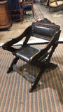 Chair, Gondola Style Italian Walnut, Handsome and Comfortable Vintage / Antique!! - Old Europe Antique Home Furnishings