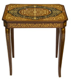 Table, Side, Italian Marquetry Musical, Charming, Vintage / Antique!! - Old Europe Antique Home Furnishings