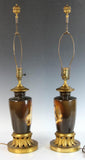 Gorgeous Pair of Old Royal Vienna Style Portrait Lamps!!! - Old Europe Antique Home Furnishings