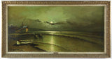 V Rotini Mediterranean Sea Oil on Canvas, antique - Old Europe Antique Home Furnishings