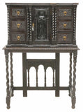 HANDSOME SIGNED SPANISH BAROQUE STYLE VARGUENO CABINET, 19th century ( 1800s ) - Old Europe Antique Home Furnishings