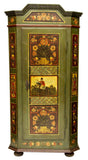 Antique Cabinet, Figural & Floral Painted Eastern European Cabinet, 1800s, Handsome Piece! - Old Europe Antique Home Furnishings