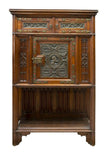 HANDSOME SPANISH GOTHIC STYLE TRACERY CARVED OAK CABINET, 19th century!! - Old Europe Antique Home Furnishings