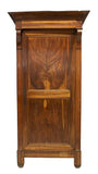 Tall Handsome French Louis Philippe Mahogany Bonnetiere/Armoire, 19th Century ( 1800s ) - Old Europe Antique Home Furnishings