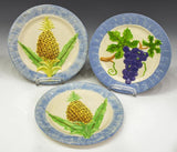 Plates, Fruit, Henriot Quimper France Majolica, Five, Lovely Home Decor! - Old Europe Antique Home Furnishings