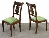 Antique Chairs, Dining Green French Empire Style Mahogany, Handsome Set of Six early 1900s!! - Old Europe Antique Home Furnishings
