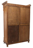 Antique Bookcase, Henri II Style Leaded Bullseye Glass, 19th C. 1800s) Gorgeous! - Old Europe Antique Home Furnishings