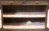 FRENCH HENRI II STYLE CARVED OAK SIDEBOARD / Bookcase 19th century ( 1800s ) - Old Europe Antique Home Furnishings