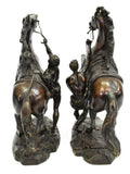 Bronze Marly Horses, Pair, Two, French, After Coustou, Signed, Fantastic Pieces - Old Europe Antique Home Furnishings