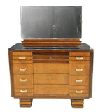 Antique Bedroom Set, Art Deco, Chest of Drawers, Bed, Nightstands, 1930's! - Old Europe Antique Home Furnishings