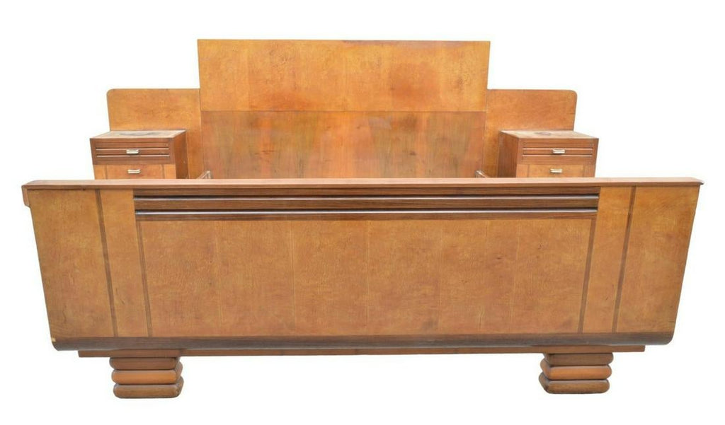 Antique Bedroom Set, Art Deco, Chest of Drawers, Bed, Nightstands, 1930 ...