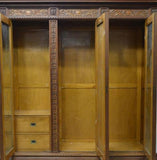 ITALIAN RENAISSANCE REVIVAL CARVED WALNUT ARMOIRE - Old Europe Antique Home Furnishings