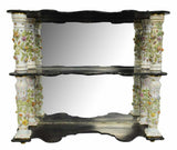 Antique Dresden Porcelain Three-Tier Etagere Display Shelf, Gorgeous! - Old Europe Antique Home Furnishings