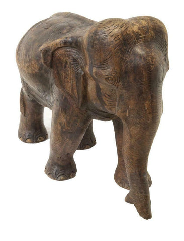 Vintage sales wooden elephant