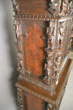 Antique Cupboard, Cabinet, Heavily Carved Continental Court, 17-18th C., Gorgeous!! - Old Europe Antique Home Furnishings