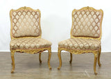 Antique Parlor Set / Suite, French Parcel Gilt Carved, Three Pieces, 1800's! - Old Europe Antique Home Furnishings