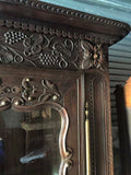 Antique Armoire or Bookcase, French Henri II Style Carved Oak,19th C., 1800's! - Old Europe Antique Home Furnishings