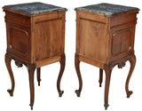 Antique Beds (2) & Night Stands (2) Italian Louis XV Style, Crest, 1800's! - Old Europe Antique Home Furnishings
