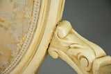 Antique Parlor Set, Sofa, Armchairs, (2)  Settee French Painted Upholstered!! - Old Europe Antique Home Furnishings