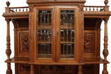 Antique Sideboards, Monumental, Renaissance Revival Walnut, Pair, Carved, 1800s - Old Europe Antique Home Furnishings
