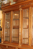Antique Bookcase, Monumental French Renaissance, 6 Doors with Columns, 1800s! - Old Europe Antique Home Furnishings