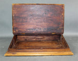 Antique Desk, Slant Front Lift Top Portable Desk, Brass Writing, Inkwell, 1800's!! - Old Europe Antique Home Furnishings