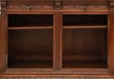 Antique Sideboard, Display, French Renaissance Revival Walnut, 1900's, Gorgeous! - Old Europe Antique Home Furnishings