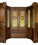 Antique Bay Window Niche, English Paneled Bay Window Niche, 1800's, Stunning! - Old Europe Antique Home Furnishings