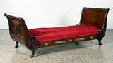 Antique Bed, Day Bed, French Empire Style, Mahogany, Bronze Swan Mount, 1800's!! - Old Europe Antique Home Furnishings